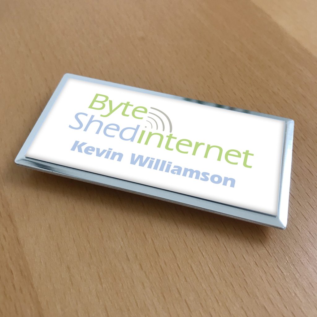 Byte Shed Internet personalised name badges