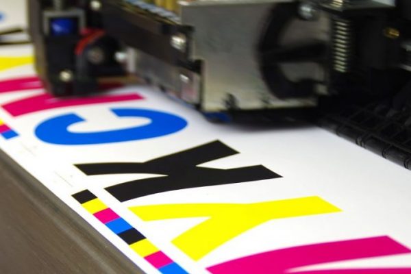 CMYK printing on a large format machine