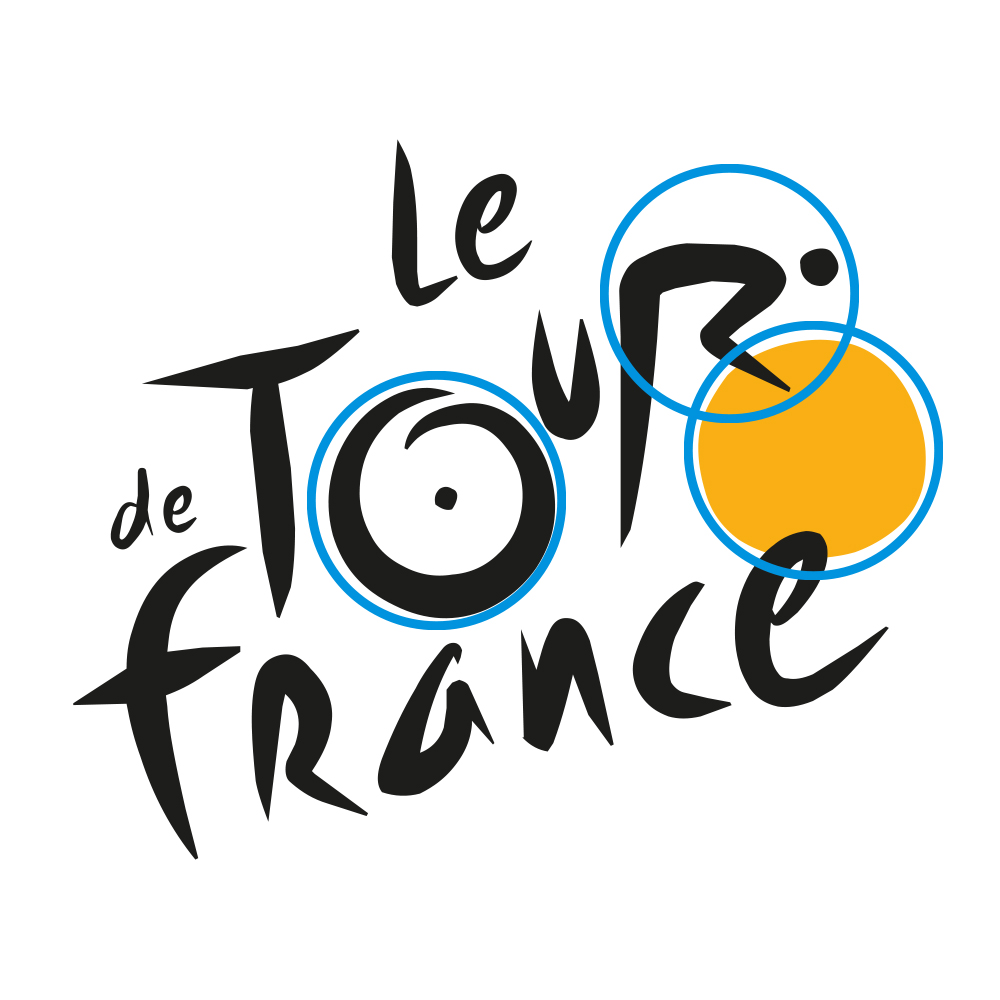 Tour de france logo with blue circles as highlights