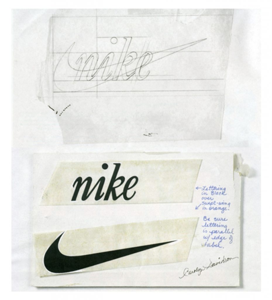 original sketch of the nike logo