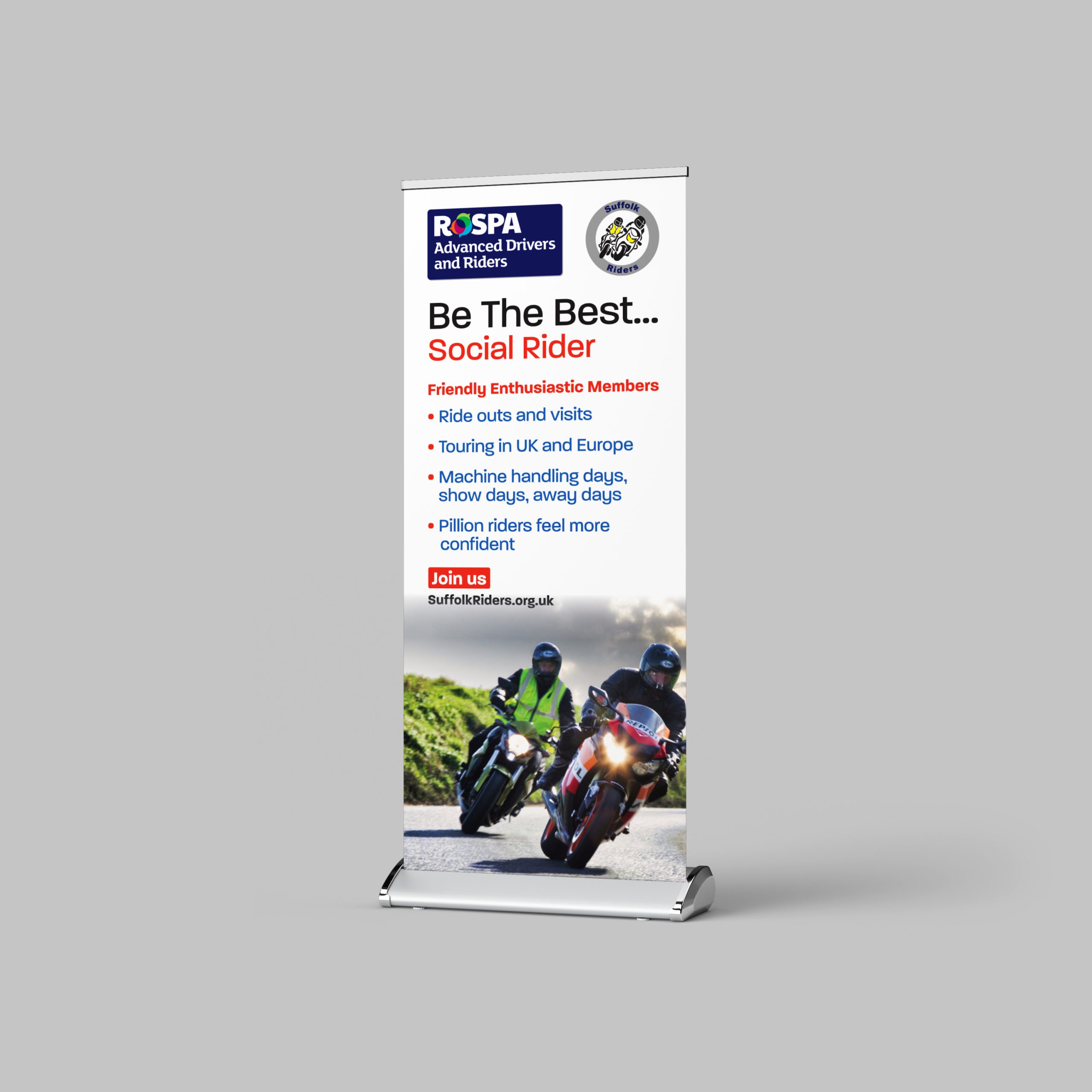Suffolk Riders roller banner 1